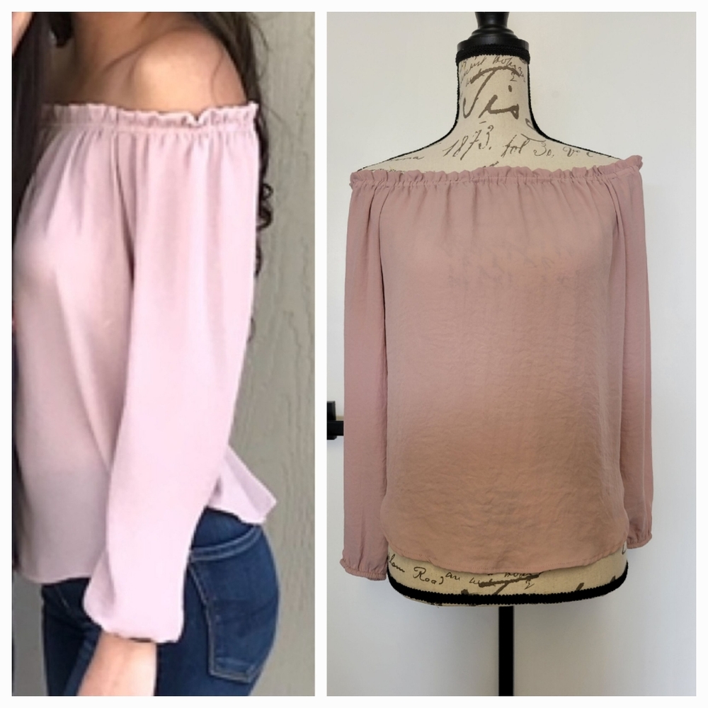 Forever 21 Pink Off the Shoulder Top Size S‎